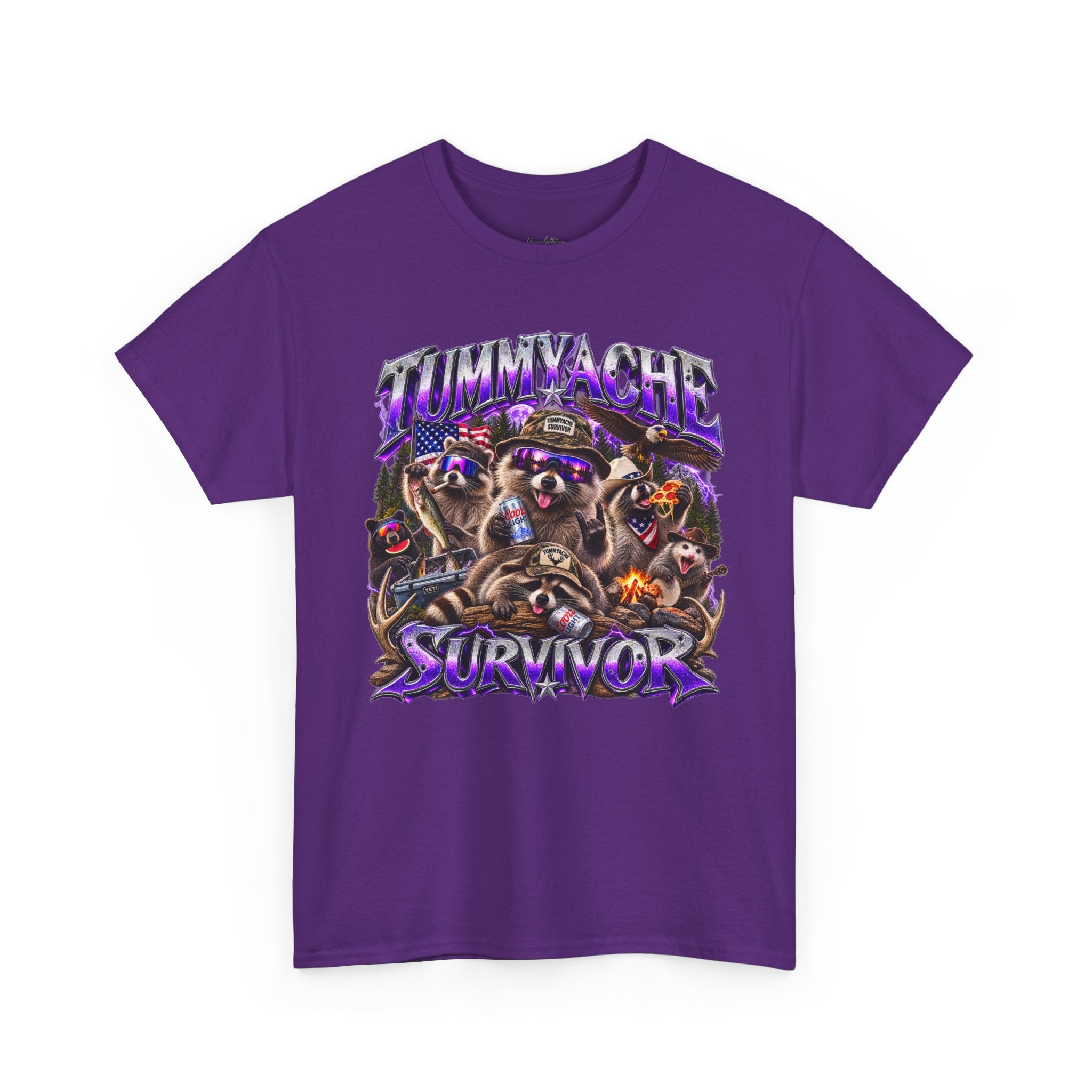 Tummyache Survivor Funny Graphic Tee
