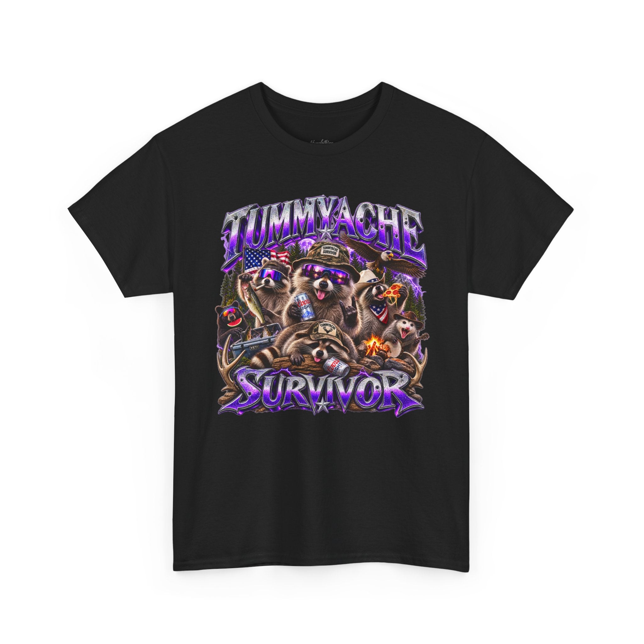 Tummyache Survivor Funny Graphic Tee
