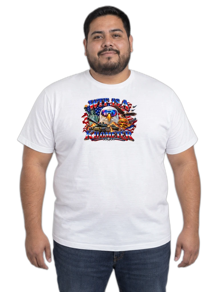WTF Is a Kilometer? Funny America Graphic Tee